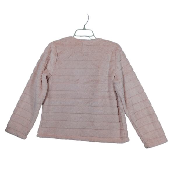 Mc Miss Chievous Open Fuzzy Cardigan Size XS Soft Pink Long Sleeve NWT - Picture 4 of 8